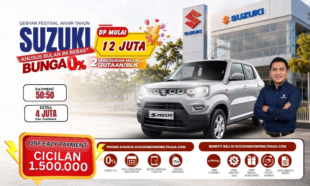Promo Suzuki S-Presso BSD DP 12 Jt Angsuran 2 Jt-an Bunga Ringan